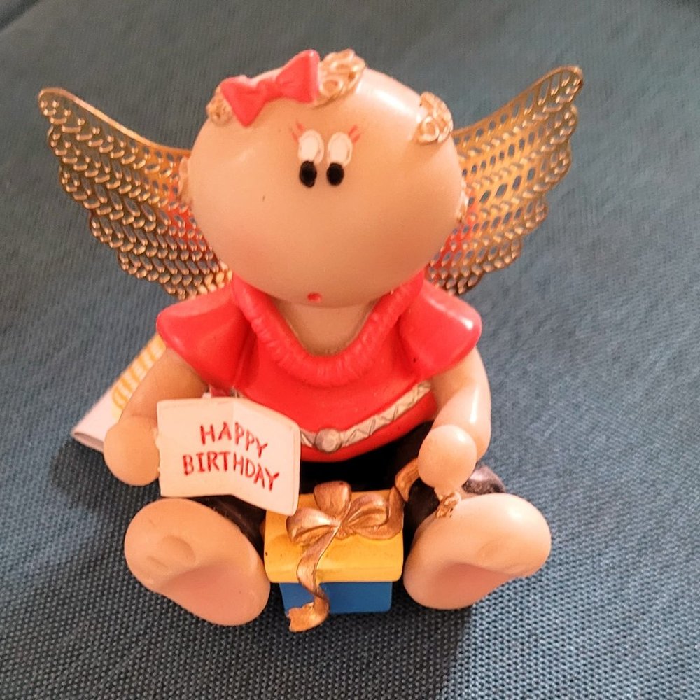 ANGEL CHEEK HAPPY BIRTHDAY FIGURINE